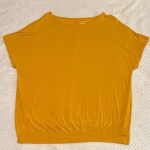 🔥 Lane Bryant Mustard Blouson Top – Women’s 14/16 (EUC)
